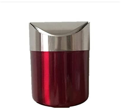 BOSUGE Poubelle de camping, poubelle de salon, table basse, poubelle de bureau, poubelle de cuisine (couleur : rouge)