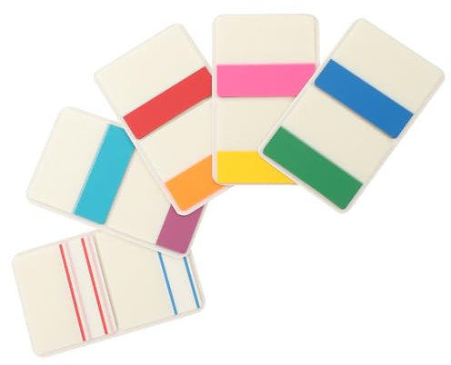 NUOBESTY Selbstklebende Haftnotizen Bunte Klebezettel Buchmarker Für Büro Schule Zuhause Zur Organisation Und Markierung Von Dokumenten Und Lesematerialien