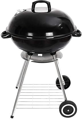 esmen Barbecue au Charbon de Bois Grand Gril à Charbon de Bois Rond, Gril de Barbecue américain Noir, Petit Gril à Charbon de Bois pour Pique-Nique de Cour extérieure Gril au Propane sur Pied