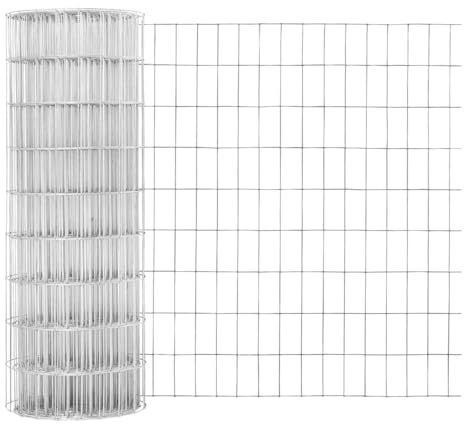Fencer Wire Welded Wire Fence 12.5 Gauge, Galvanized Welded Fence Wire Roll, Mesh Size 2-Inch x 4-Inch, Hog Wire Fencing Cage, Multiple Use for Home Improvement & Animals Enclosure (5ft. x 100ft.)