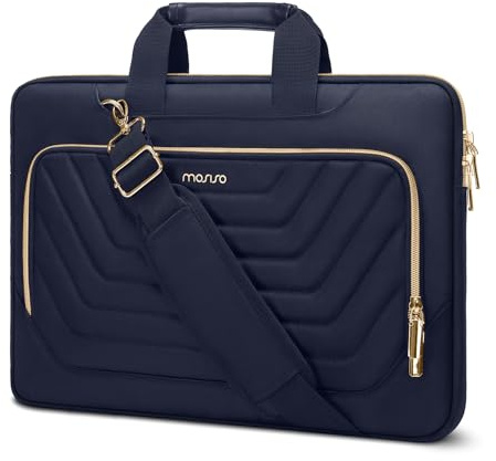 MOSISO Laptoptasche 16 Zoll, 15-15,6 Zoll Puffy Laptop Schultertasche