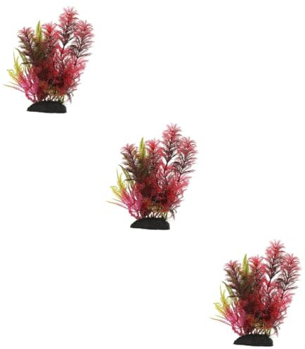 Yardwe 3stücke Künstliche Wasserpflanzen Für Aquarien Dekorative Plastikpflanzen Für Fischbecken Geeignet Für Süß Und Salzwasser Pflegeleicht Und Langlebig Realistische Für