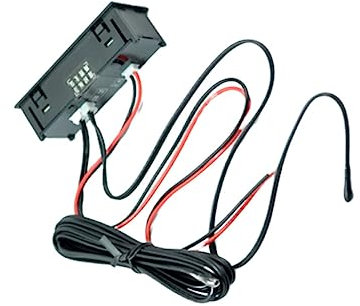 GETAJGHSD Digitalthermometer Mit Uhr Für Automobil Außenthermometer Und Autothermometer Langlebige Materialien Innen Und Außentemperaturmessung Selbstklebend Einfache Installation Geeignet f