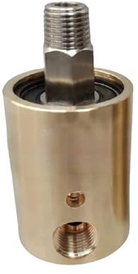 IndusTradCorp HD6 DN6 1/8 Zoll Drehgelenk, 360-Grad-Drehgelenk, Messing-Drehverbindung, Wasser-Luft-Drehgelenk, Kupplung Spray Universal Connector(Left Thread)