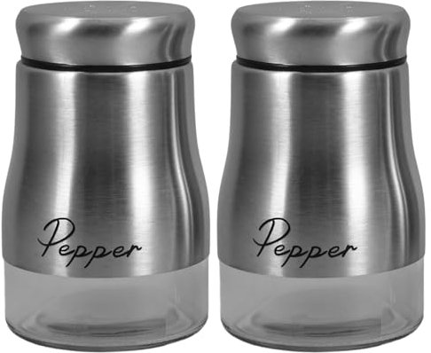 ULTECHNOVO 2pezzi Contenitore Per Saliera e Pepiere Barattoli Per Condimenti Riutilizzabili Adatti Per Uso Interno Ed Esterno Come Barbecue e Picnic Design Per Versare Facilmente La Quantità