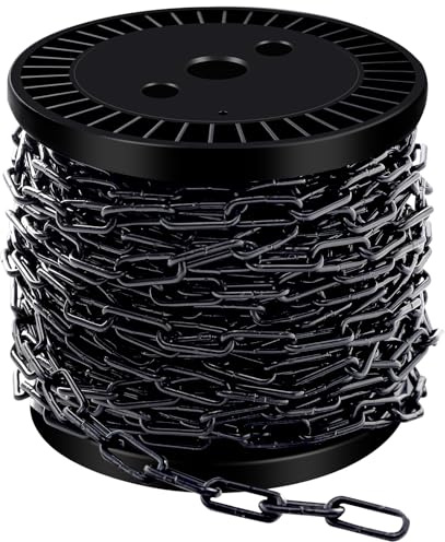 33 ft 1/12 Metal Hanging Chains Fixture Chain Decorative Chain Light Duty Chain Utility Chains for Hanging Plants, Basket, Light Fixture, Chandelier, Lamp (2mm 33ft)