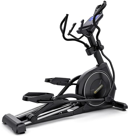 Niceday Ellipsentrainer, Crosstrainer für Zuhause mit 51 cm Schrittlänge, 32 Magnet-Widerständen und 20-stufiger Power-Incline (Black+Gold)