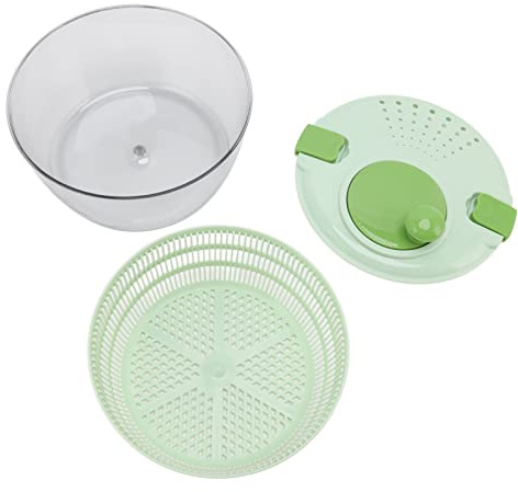 Centrifuga per insalata, centrifuga per insalata, 4 litri, senza BPA, in PP, ciotola multifunzione, attrezzo da per la casa, verde, 24,5x16,5 cm