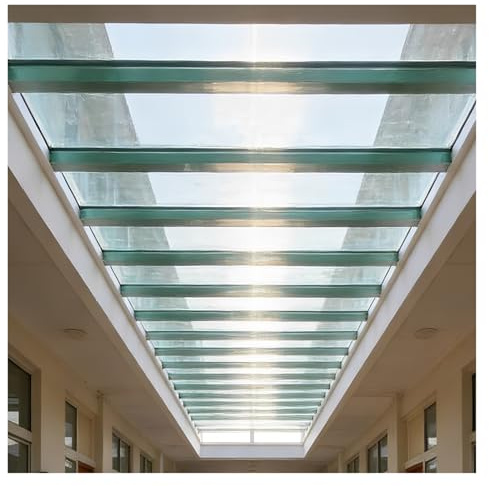 1 Mm Transparente Polycarbonat Dachplatten, Polycarbonatplatten Gewächshäuser Frostbeständiges Isolierendes Dach für Gartenschuppen, Gewächshäuser, Carports(1.5x6m/4.92x19.68ft)