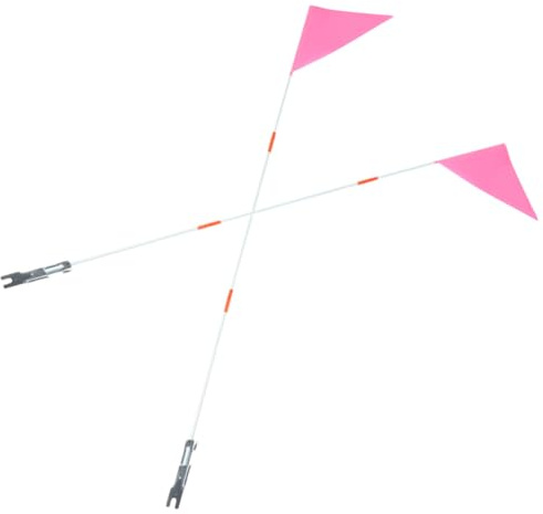 MERRYHAPY 2 Satz Fahrradsicherheitsfahne aus Glasfaser mit Glatter Oberfläche in Rosa Geeignet für Roller und Anhänger für Urlaub und Sportveranstaltungen