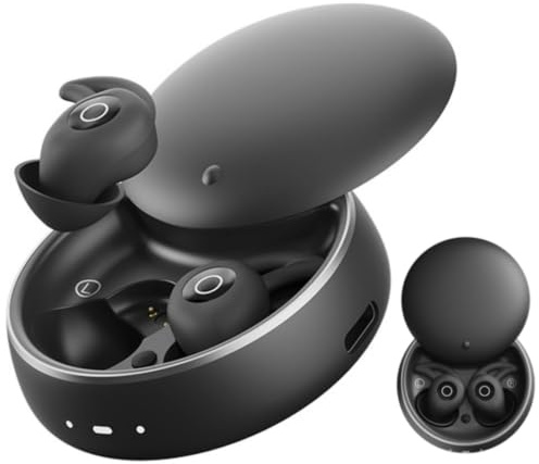 Artevive Écouteurs Bluetooth Moto - Réduction de Bruit, Longue Autonomie, Confort Casque et Sommeil (Noir)