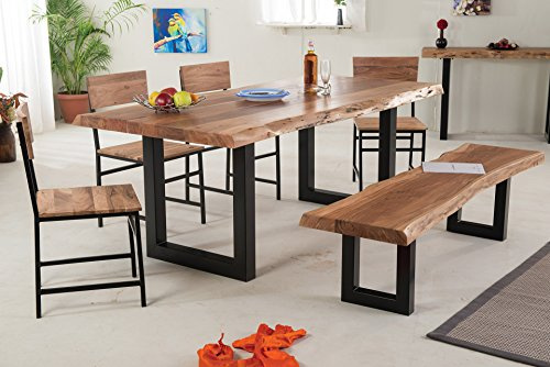 Sedex Bellary Esstisch mit U-untergestell 180x90x76 cm schwarz/Natur