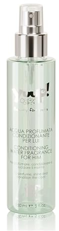 YUUP! - Agua perfumada acondicionadora para perros y gatos, sin alcohol, PARA ÉL, 150 ml, perfume de larga duración con notas de Sándalo, Almizcle y Vetiver