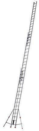 Echelle Extensible 3 Plans avec Corde 3 x 16 marches