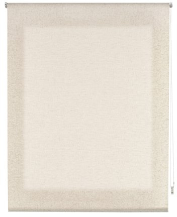 Uniestor Natural Lino | Estor Enrollable Translucido | Color Beige | 120x200 cm (ancho x alto) Tamaño de la Tela 117 x 195 cm | Fácil Instalación
