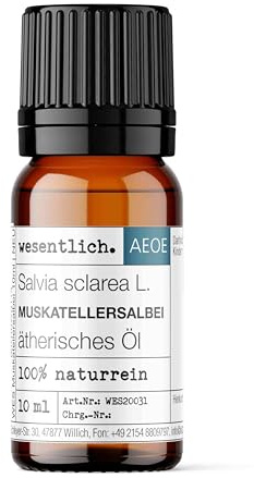 wesentlich. Muskatellersalbeiöl | weich, balsamisch, nussig | 100% naturreines ätherisches Öl | Glasflasche (10ml)