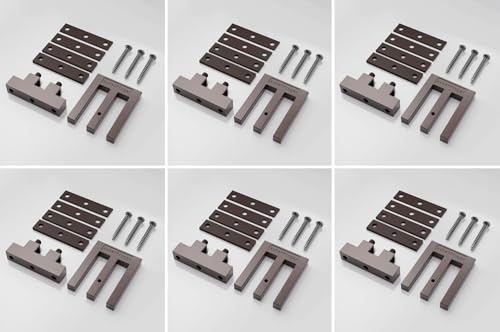 Scheffinger EM3 braun, Fenstersicherung für Fenster oder Türen aus Kunststoff/Holz/Aluminium, Einbruchschutz DIN zertifiziert, hochwertiger massiver Stahl, 6er Set