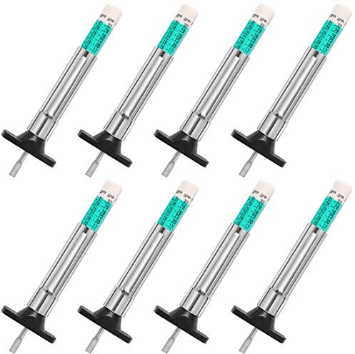 PROND Tire Tread Depth Gauge, Tread Depth Gauge, Tire Gauges, Color Coded Tire Depth Gauge, Tire Tread Gauge, Tire Tread Depth Accurate Measurement Tools (Green Type - 8PCS)