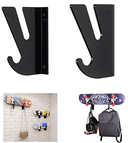 Skateboard Wandhalterung Display Rack, Skateboard Wandregal Display Rack mit Aufbewahrungshaken, Wandhalterung Wandhalter Für Longboard,Skateboard,Snowboard