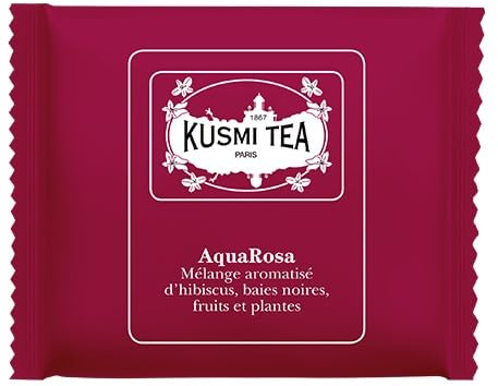 KUSMI TEA - AQUAROSA BIO - Box mit Teebeuteln in Umhüllung (50)