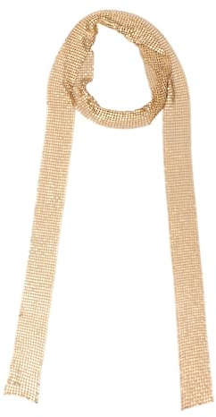 Women Glitter Sparkle Metal Sequins Neck Tie Scarf Thin Party Evening Skinny Long Neckerchief Tie Shawls