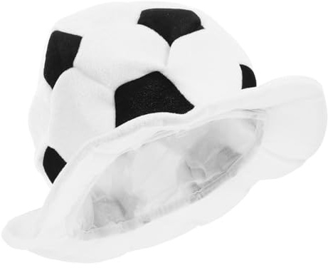 Amosfun 3st Fußball-geburtstagsmütze Fußballmütze Plüsch Lustiger Hut La Hut Gefüllte Partyhüte in Fußballform Plüsch Fußball Fußballkostüm Halloween-cosplay- Flanell Sport