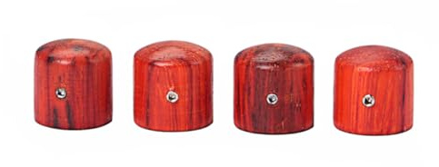 Toyvian 4pcs Redwood Effect Pedal Knobs and Wrench for Guitar Control Amplifier Knobs for Guitar Pedal Use