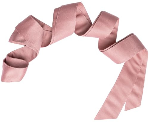 Maya Deluxe Damen Womens Sash Belt Ladies Satin Sash Waist Tie Ribbon Bow Accessory for Bridesmaids Bridal Wedding Prom Evening Occasion Gürtel, Vintage Rose, S-M