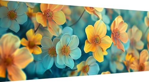 Gänseblümchen Diamond Painting xxl 175x70cm, 5D DIY Diamant Painting Bilder Blume Diamand Painting Kinder mit Diamond-Painting Zubehör, Groß Diamant kunst Basteln Erwachsene, Home Décor Malerei