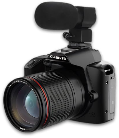 4K 64MP Digitalkamera mit Fülllicht und Mikrofon, WLAN, 3-Zoll-Bildschirm, 16-facher Digitalzoom, Vlogging-Kamera, Anti-Shake, 120° Weitwinkel, Nachtsicht, 62-mm-Makroobjektiv