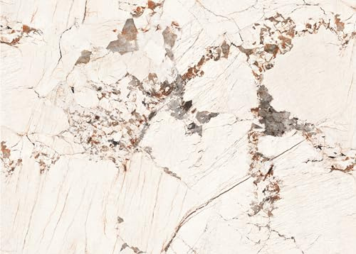 Tapete Marmor Beige 40x400cm Klebefolie Marmoroptik Beige Klebefolie für Möbel und Zimmer Vintage Retro Selbstklebend