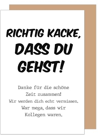 Edition Seidel Premium Glückwunschkarte zum Abschied mit Umschlag. Abschiedskarte mit Spruch Grußkarte Karte Billet Ruhestand Jobwechsel Mann Frau Kollege Kollegin Freunde (AS138 SW024)