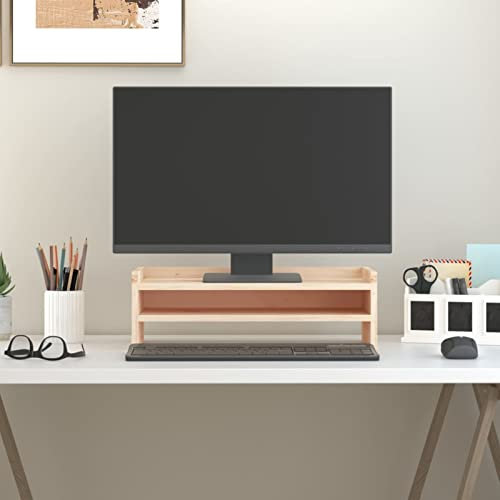 ZEYUAN Monitorständer 50x24x16 cm Massivholz Kiefer, Monitor Erhöhung, Schreibtischaufsatz, Monitor Erhöhung Schreibtisch, Bildschirm Erhöhung, Schreibtisch Regalaufsatz - 813984