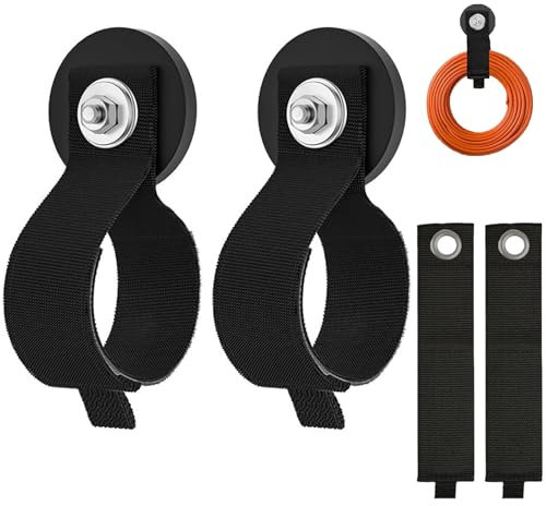 Jiaxitek 2 Pcs 3.46 Strong Magnetic Hooks – Heavy Duty Tool Organizer for Garage, Workshop, RV – Securely Holds Ladders, Cables, Grills – Multi-Purpose Storage Solution