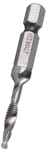 M4 HSS 1 oder 4 Zoll Sechskantschaft-Bohrer und Gewindebohrer, Hohe Härte, Anti-, Starke und Robuste Metallbohrer mit Selbstzentrierender Spitze, Bohren, Gewindeschneiden und