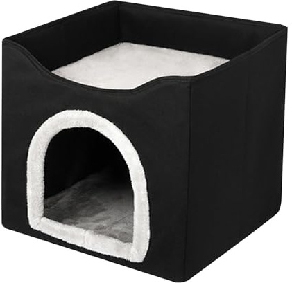 Vibhgtf Kleine Hundehütte - Hundehütte Innen, Waschbar Plüsch Hund | Katze Hund Tipi Bett Haus, Haustier Tipi mit Abnehmbarem und Waschbarem Kissen, Outdoor Hundehütte Isoliert, Indoor Hundehaus für