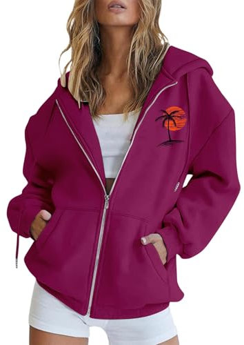 Uwdiohq Felpa Nera Donna con Zip Astroworld Felpata Pelo Interno Felpe Matchate Coppia Gigante Uomo Hoodies Y2K Crop Hoodie Bianca Cerniera Collo Alto Azzurra Fucsia Pieces Estiva Curvy Lunga da