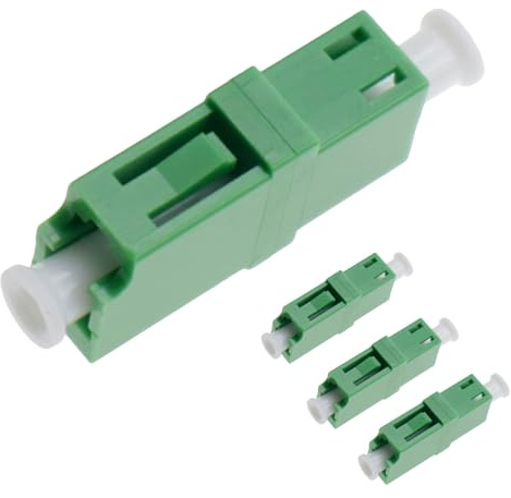Lumi Zenva Adaptador de Fibra Óptica LC/APC Monomodo Simplex 4 Unidad - Conector de Fibra Óptica para Redes de Alta Velocidad
