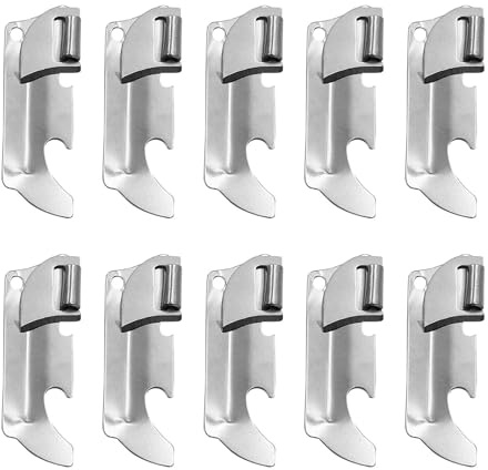 10 abrelatas multiusos, plegable, portátil, tapa de acero inoxidable, suministros para acampar al aire libre, abrelatas de tapa portátil