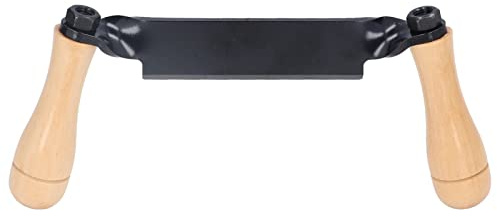 MUNEFE Gerades Zugmesser, Zugmesser Holzbearbeitungswerkzeug, Holzgriff aus Wolframstahl für Holzzaunpfosten (8 Zoll)