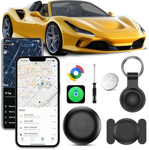 Traceur GPS Voiture sans Abonnement, Smart Tag Traceur
