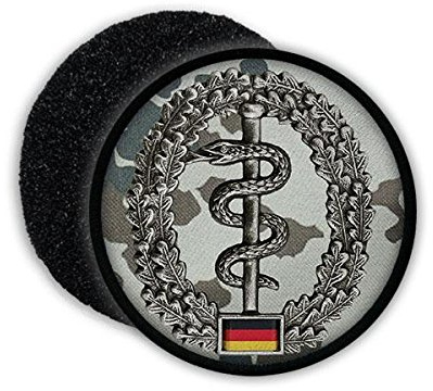 Copytec Patch BW Sanitäter ISAF Barett Abzeichen Einheit Bundeswehr Patch Tarnung Schlange Sani Artzt #20867