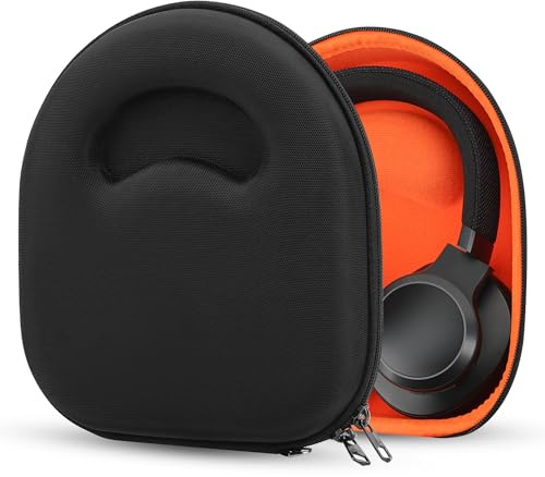 Geekria Shield Headphones Case Compatible with JBL TUNE 770/760/750NC, TUNE 720BT, Live 770NC and More, Replacement Hard Shell Travel Carrying Bag with Cable Storage (Black)