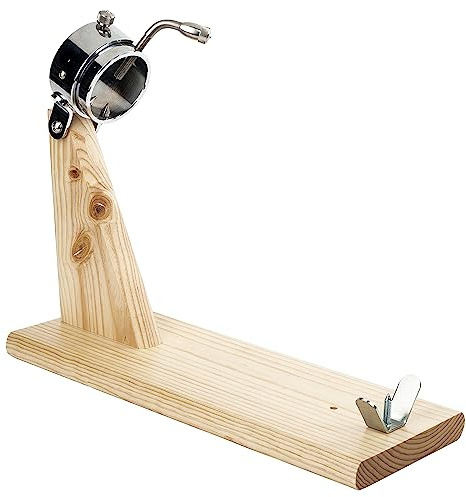 San Ignacio Madera 53916 JAMONERO Cabezal Giratorio Acero, 2X30CM Sevilla, 48,6x18,2x30