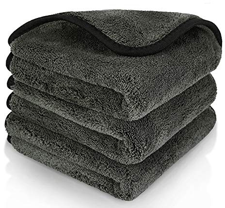 BMLEI Paños de Limpieza de Coche de Microfibra, Toallas de Microfibra Ultra Gruesas de 1200 g/m² para automóviles, Toalla de Secado Suave para Lavar, pulir y detallar automóviles, 16 x 16 Pulgadas