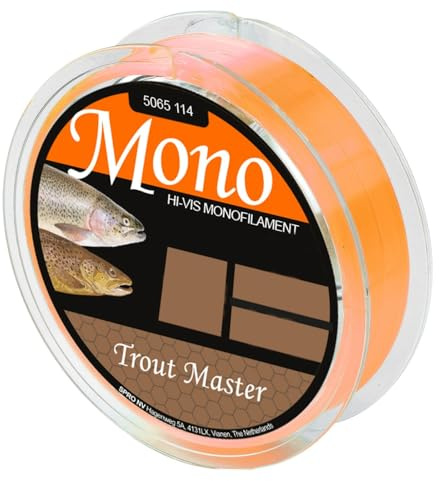 Trout Master Hi-Vis Mono Orange - 200m Forellenschnur, Durchmesser/Tragkraft:0.22mm / 4.9KG