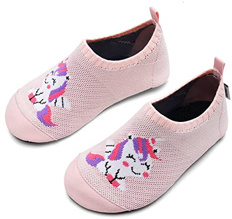 IceUnicorn Hausschuhe Kinder Jungen Mädchen Slippers Pantoffeln | Atmungsaktive Leicht Rutschfest Turnschläppchen Hüttenschuhefür Kindergarten Kita