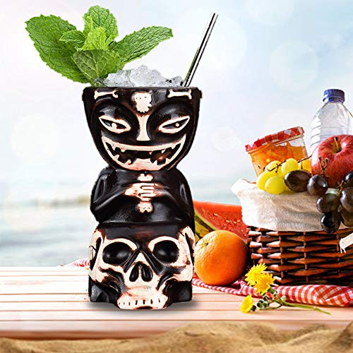 Tiki Becher Mugs Gläser für Cocktails Hawaii Keramik Party-Deko(Stil 1)
