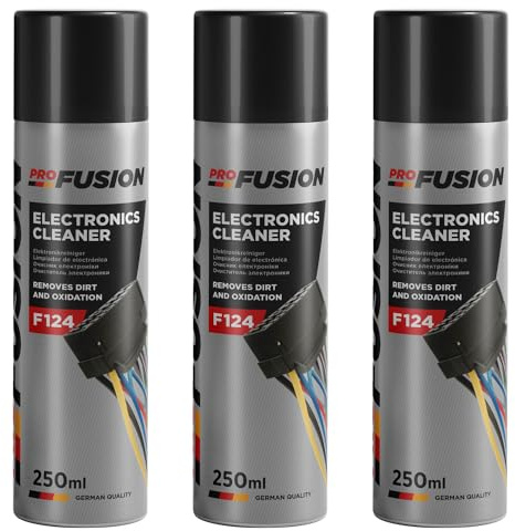 ProFusion Limpia Contactos Electrónicos Pack de 3 - Elimina el Aceite y la Grasa - Rápida Evaporación - Protege contra Las Chispas y el Desgaste - Limpiador para Componentes Electrónicos - 250 ml