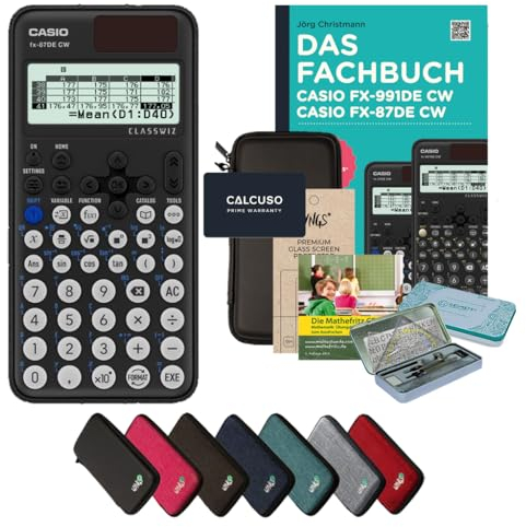 CALCUSO Streberpaket Schwarz mit Taschenrechner Casio FX-87DE CW